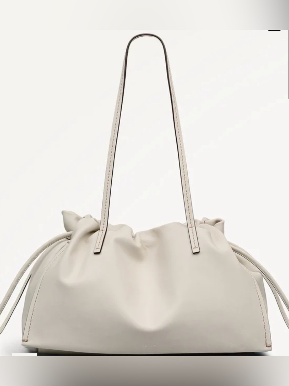 NWT RADLEY LONDON The Roxburgh Large Drawstring Shoulder in Salt